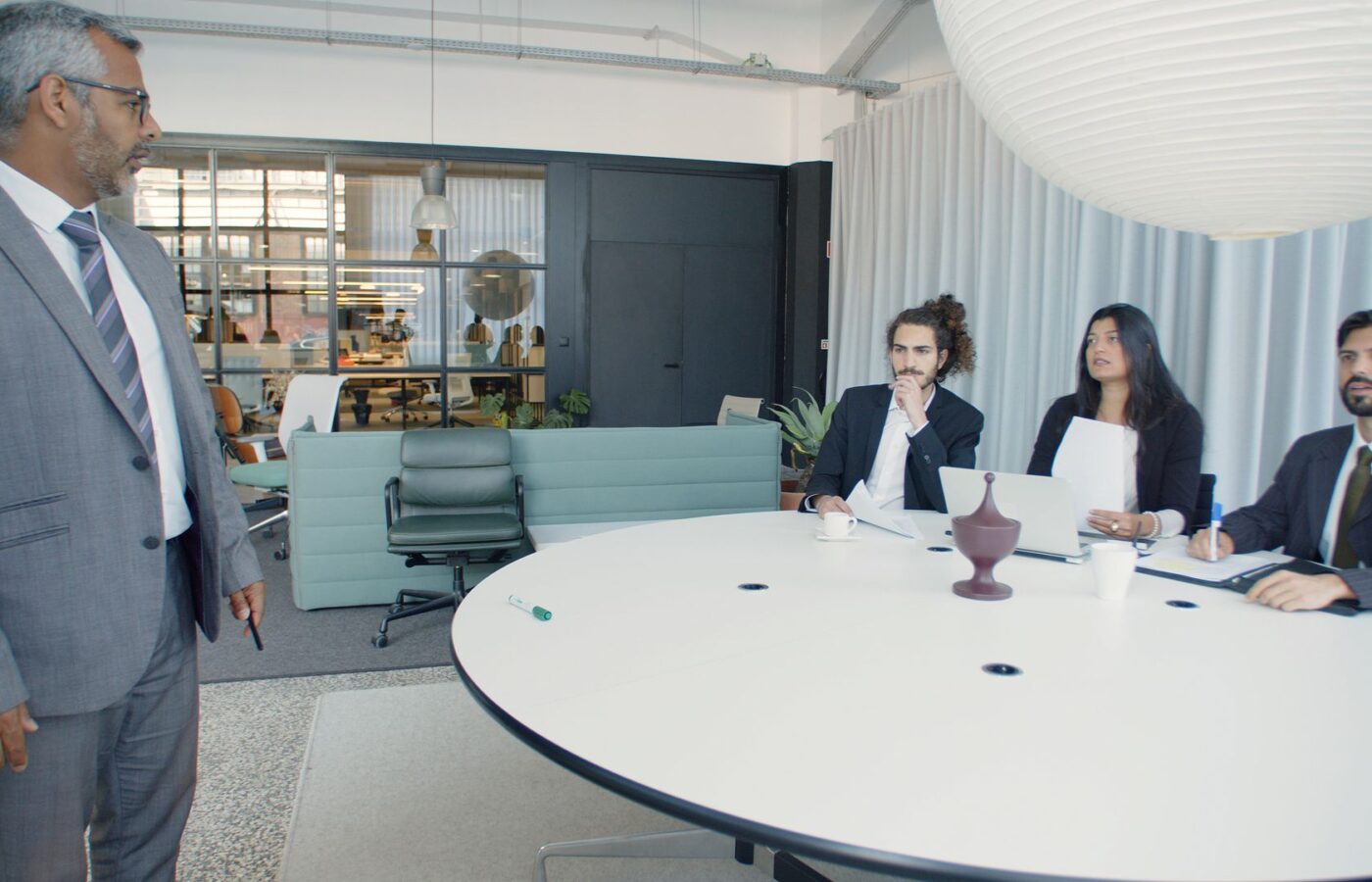 Property professionals in a partner meeting